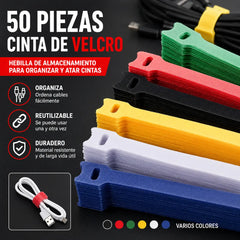 🔥【Paquete de 50】Bridas de velcro reutilizables para asegurar y almacenar artículos