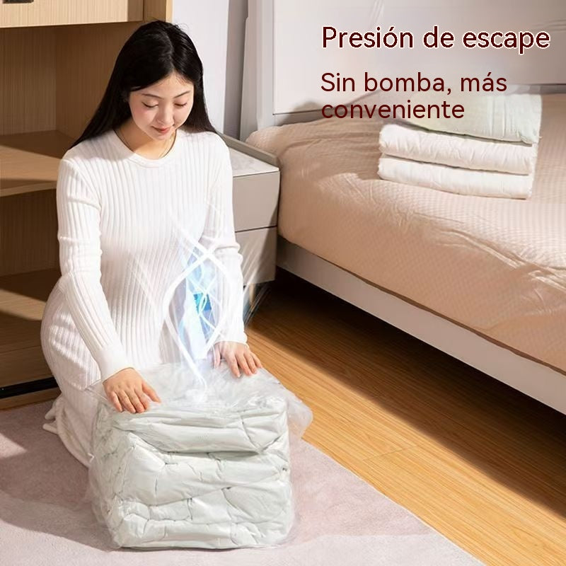 🔥¡ÚLTIMAS HORAS! Compra 1 y recibe 3 GRATIS 🎁 Bolsas al vacío sin bomba 💨 Ahorra hasta 80% de espacio y mantén tu ropa seca y protegida 🛏️👕