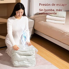 🔥¡ÚLTIMAS HORAS! Compra 1 y recibe 3 GRATIS 🎁 Bolsas al vacío sin bomba 💨 Ahorra hasta 80% de espacio y mantén tu ropa seca y protegida 🛏️👕