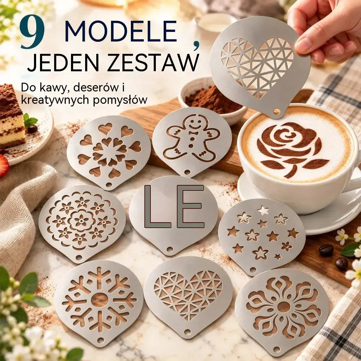 Forma do kawy latte art ze stali nierdzewnej