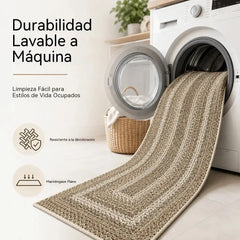 📢📢¡40% de descuento por tiempo limitado! 【40*60+40*120cm】⏰Elegante alfombra tejida para pasillo
