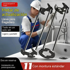 🔥Compre 1 y obtenga 1 gratis（2 piezas） Llave multifuncional para fregaderos, para el mantenimiento, instalación y desmontaje de grifos.