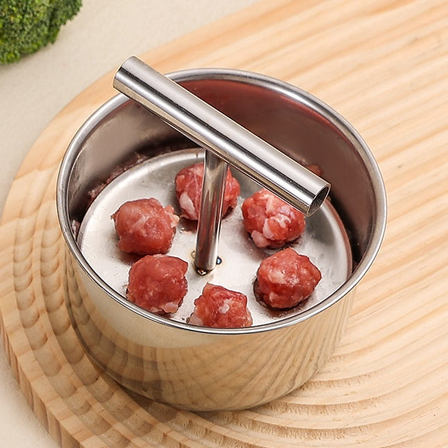 Fabricador de albóndigas de acero inoxidable, ideal para albóndigas de carne y pescado🍖🐟