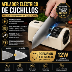 ⏳ ¡40% de descuento! 🔪 Afilador de cuchillos eléctrico inalámbrico multifuncional, recargable ✨