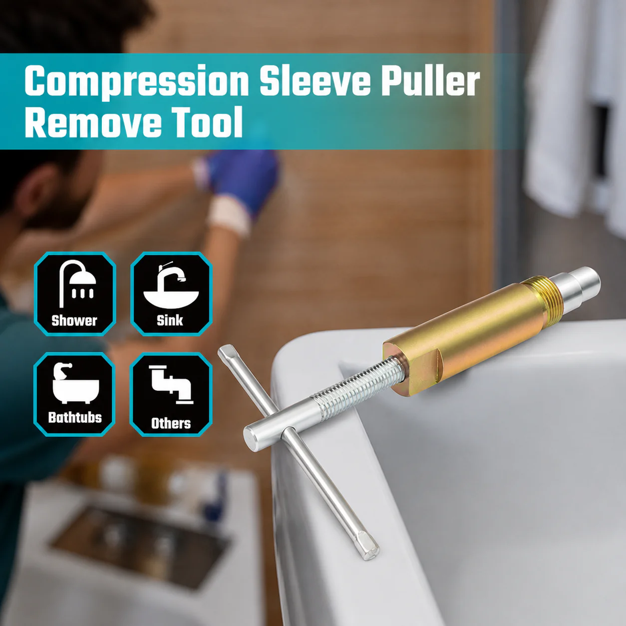 🔧✨ Extractor Profesional de Manguitos y Tuercas – Herramienta Esencial para Plomería sin Daños