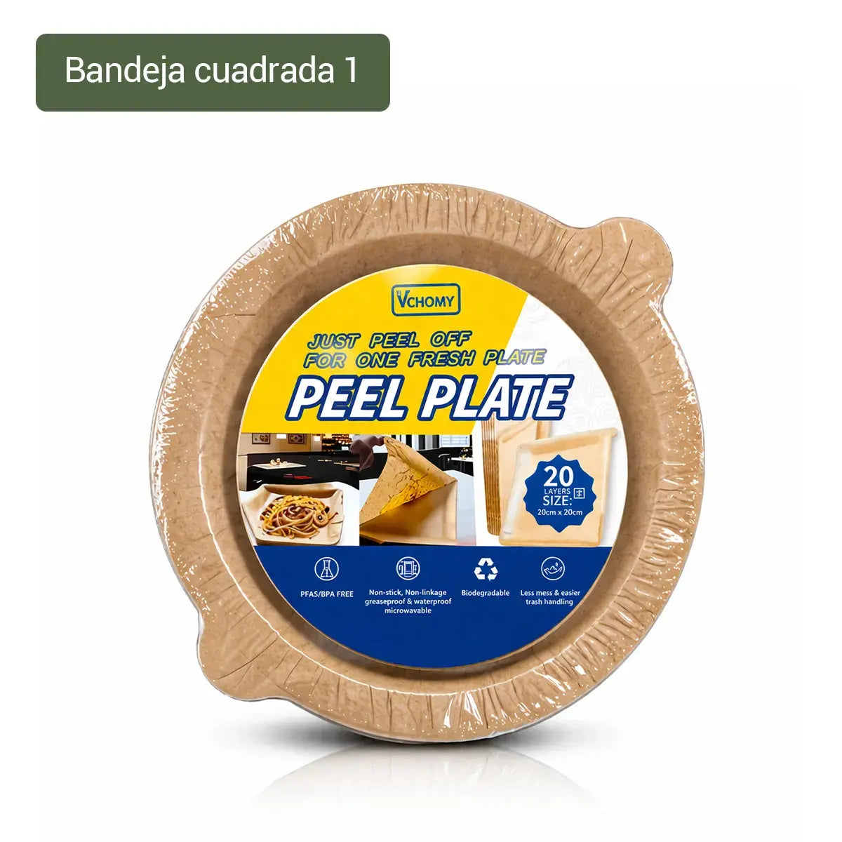 🍽️ 【¡Compra 1 y llévate 1 gratis! (40 artículos en total)】🌱Platos Desechables Biodegradables Peel Plate | Antiadherentes Impermeables Sin Lavado para Exterior y Hogar✨