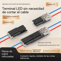 【60 unidades】🏆 Bloques de terminales LED sin soldadura ni pelado