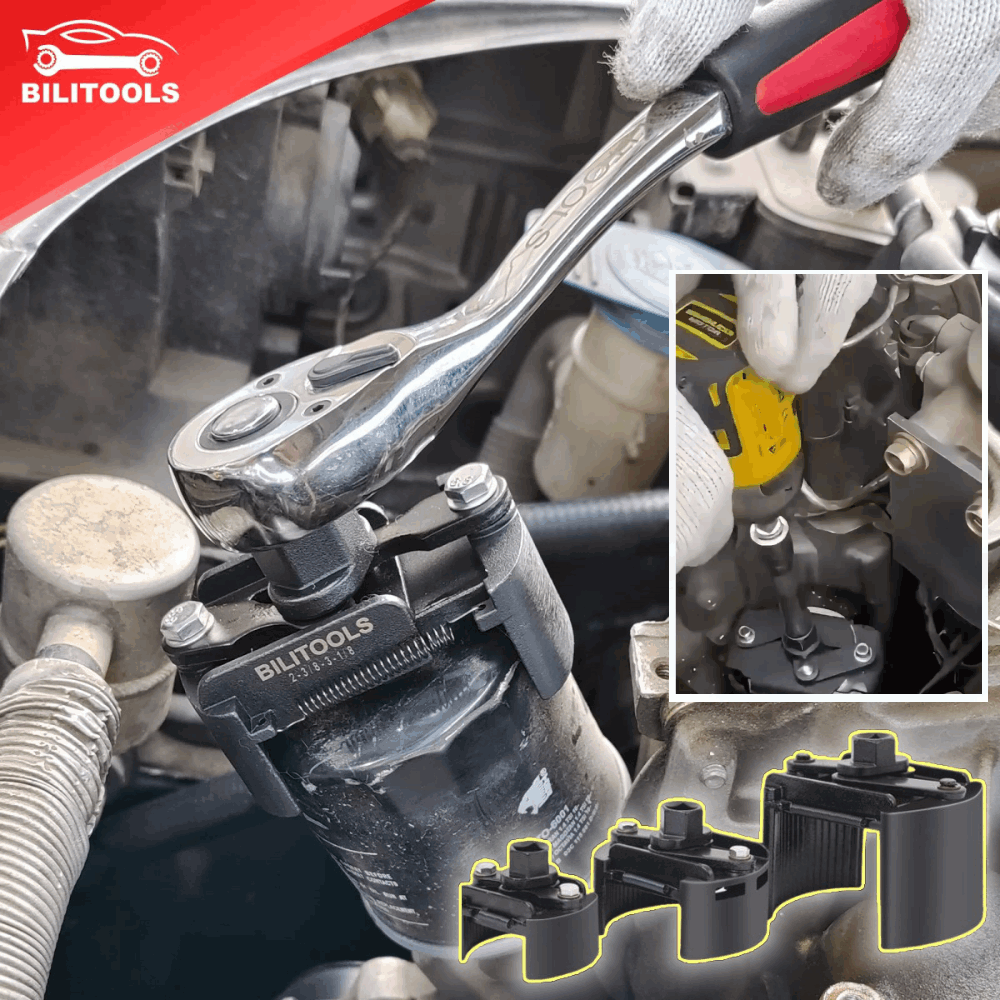🔥【60-105mm】🚗Llave de extracción de filtro de automóvil ajustable en forma de U