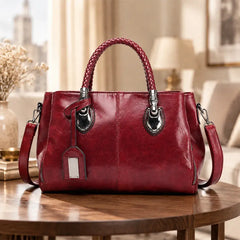 👜【Sleva 50 %】Kožená taška ve stylu Boston, vyrobená z měkké kůže, vhodná k nošení přes rameno