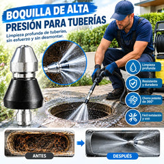 👍🧰Potente boquilla de alta presión, desatascador de tuberías