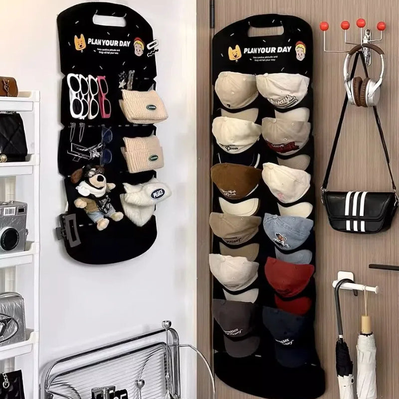 🔥🧢 ¡50% de descuento! 🎩 Perchero colgante de 12 bolsillos: mantiene los sombreros en forma y evita las arrugas. Ahorra espacio y es fácil de colgar. 🏠✨