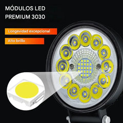 🔥⚡Faros LED redondos de 99 W para coches modificados, faros auxiliares para vehículos todoterreno✨