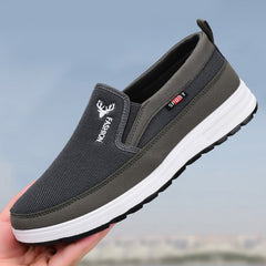 🔥Nueva llegada de primavera] Mocasines de lona antideslizantes para hombre
