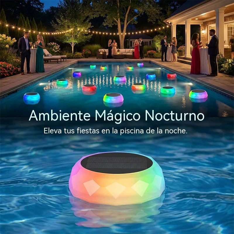 🔥Luz flotante RGB para piscina con control remoto💡