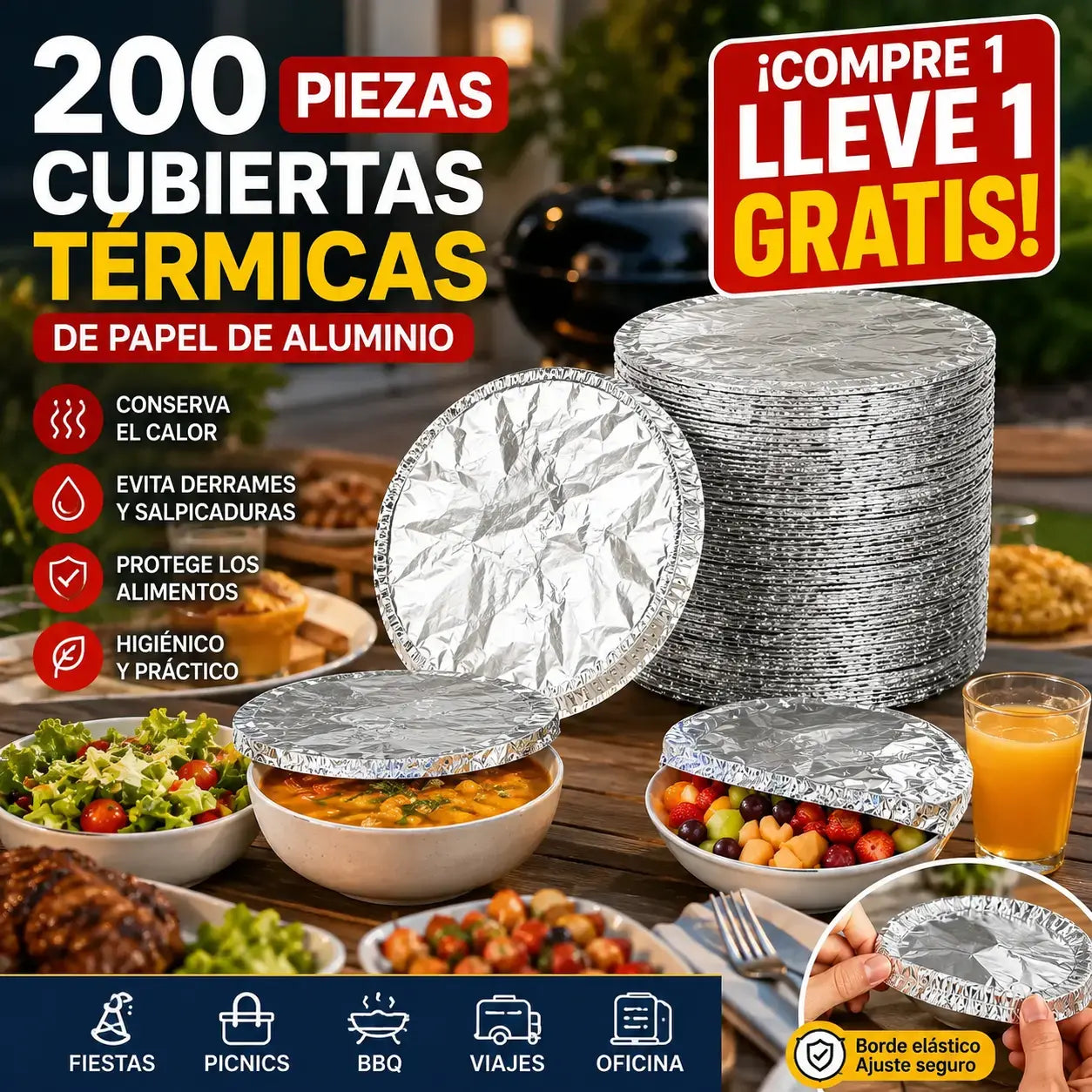📢📢 ¡50% DE DESCUENTO!⏰【100 piezas】 Cubierta aislante de papel de aluminio