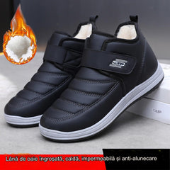 💥【Compra 1 y llévate 1 gratis】【39-44】Zapatos de hombre impermeables y antideslizantes de cuero de terciopelo engrosado de nuevo estilo de invierno